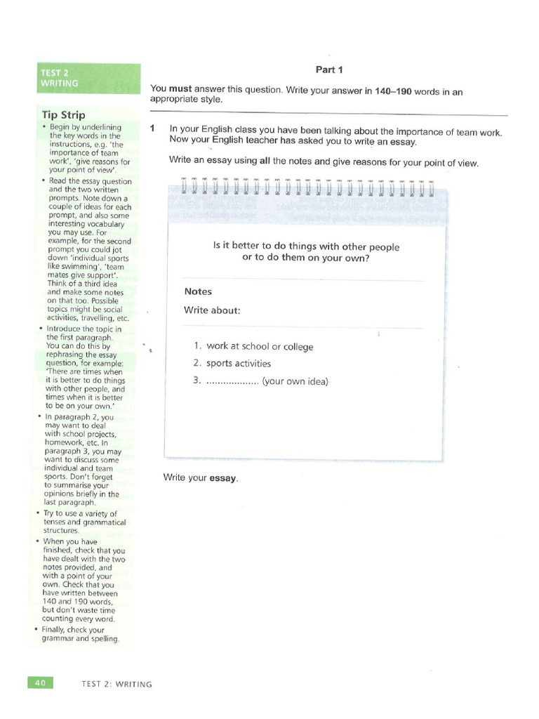 Mock Exam Writing 1 A | PDF
