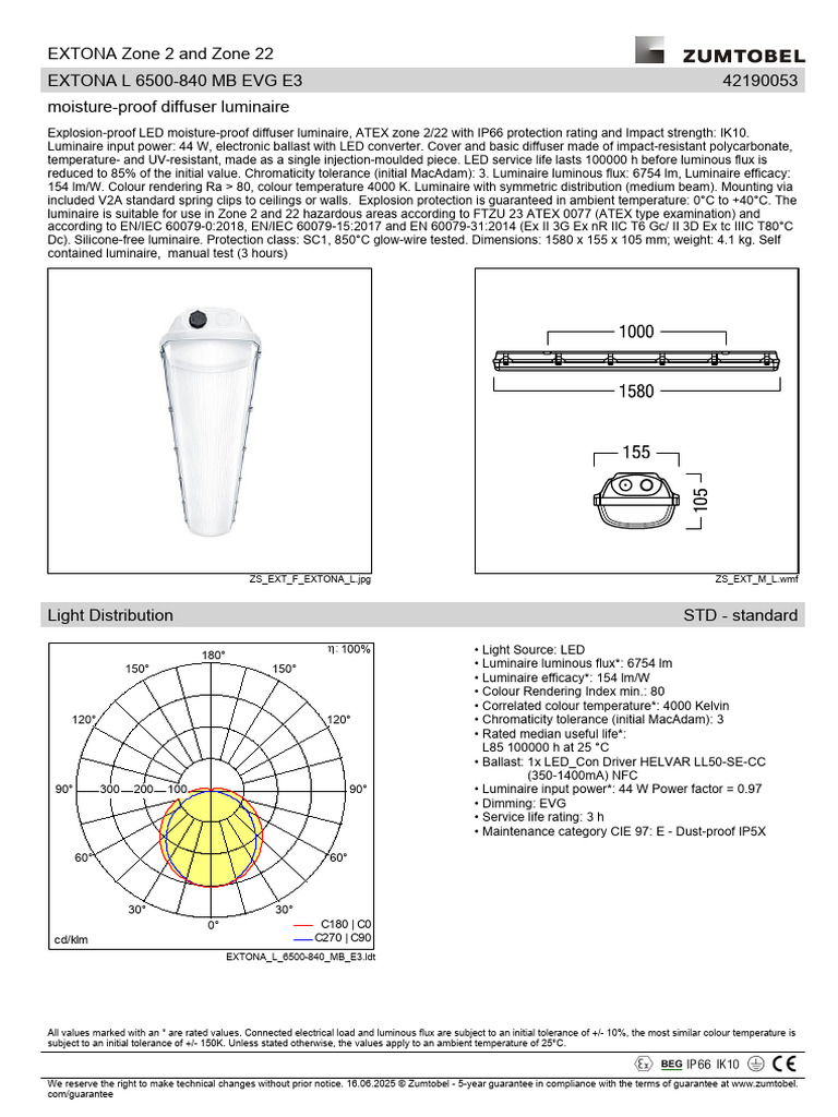 Explosion-Proof LED Luminaire Overview | PDF | Light | Lighting
