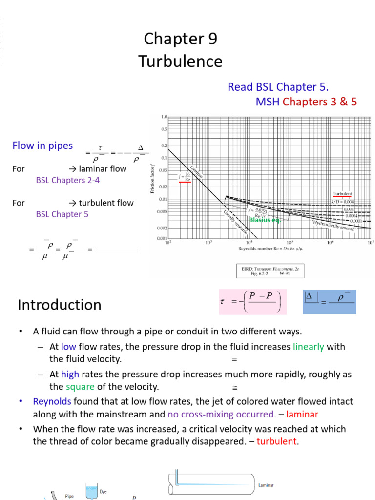 Chapter 9. Turbulence | PDF | Fluid Dynamics | Reynolds Number