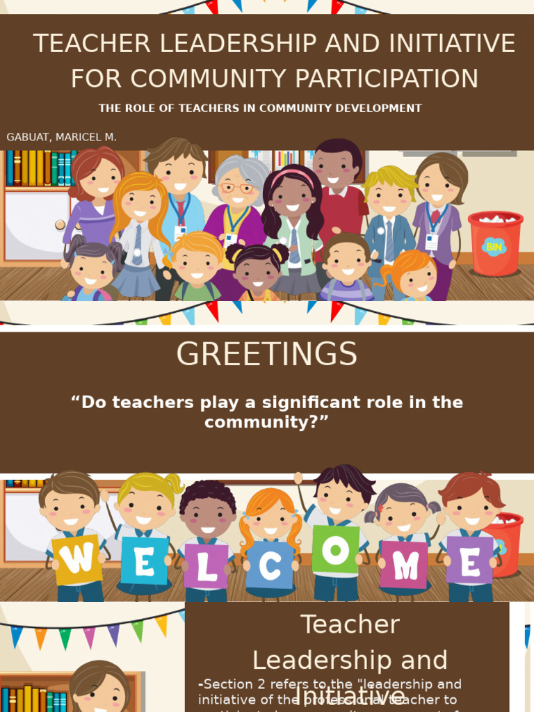 Teacher Leadership in Community Development | PDF