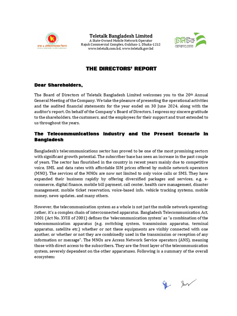 Directors Report For 20th Agm | PDF | Expense | Customer Relationship ...