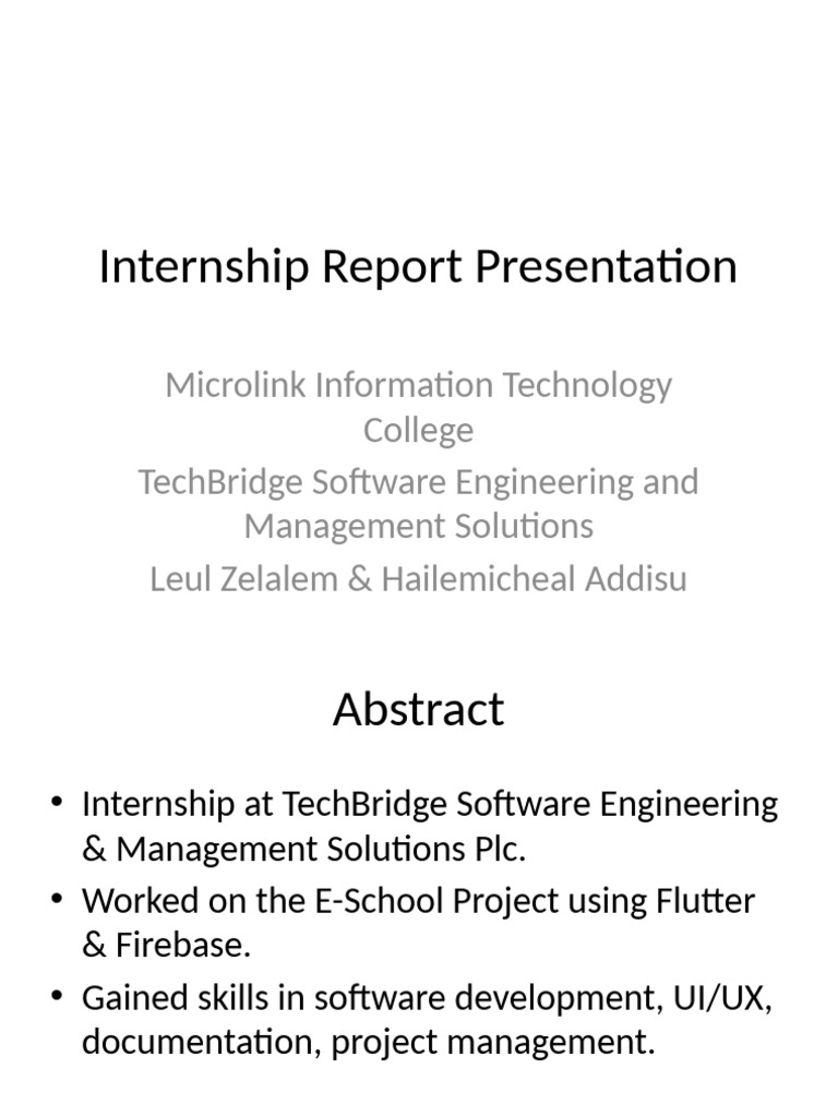 Internship Report: E-School Project Insights | PDF | Software ...