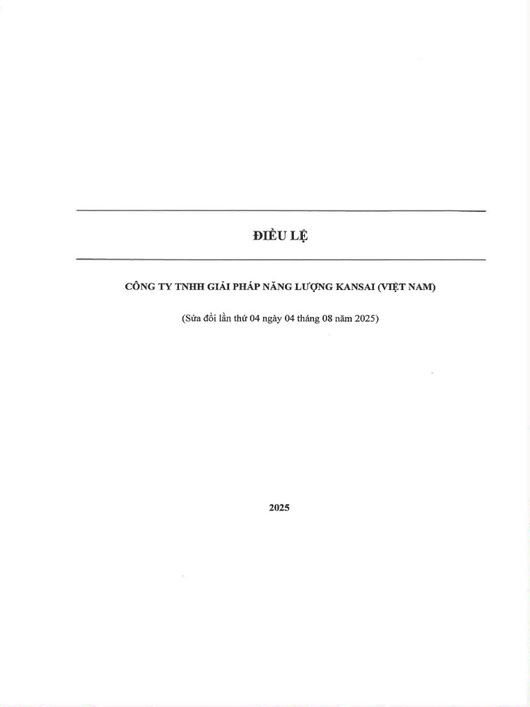 Company Charter Dieu Le Cong Ty - 2025.08.04 (5th) | PDF