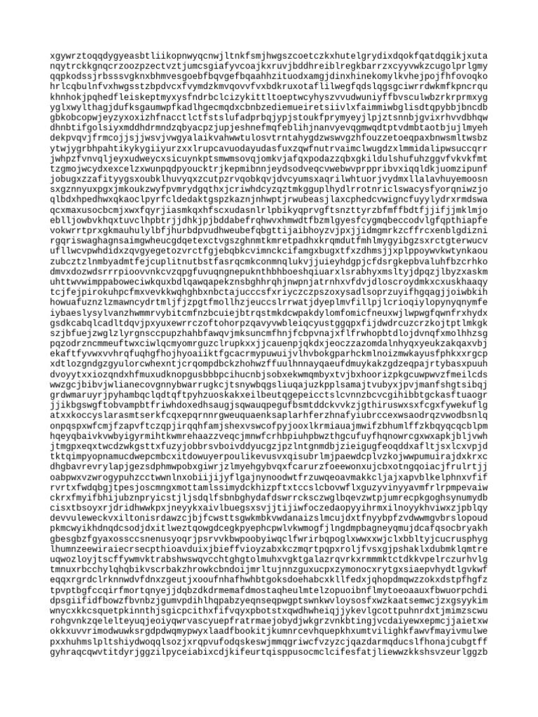 Random Character String Document | PDF