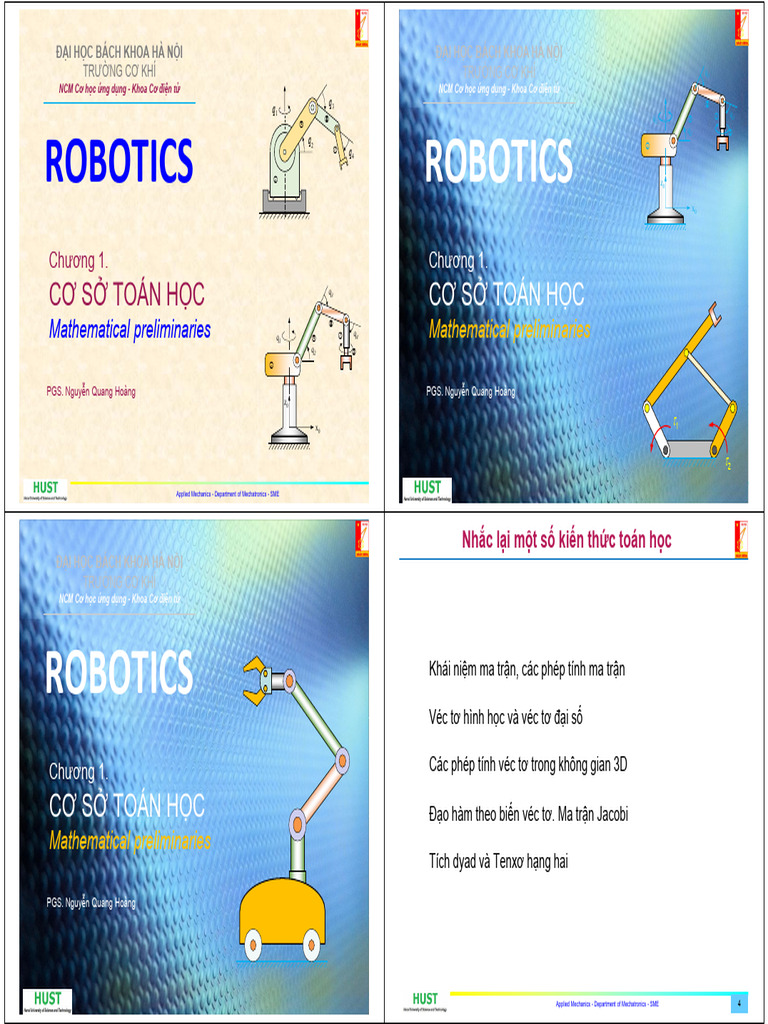Robotics 1 Co So Toan Hoc - Matrix | PDF