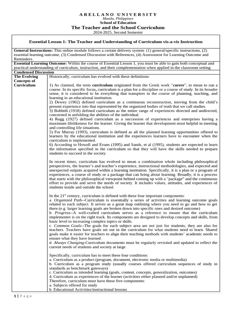 Teacher's Role in Curriculum Design | PDF | Curriculum | Learning