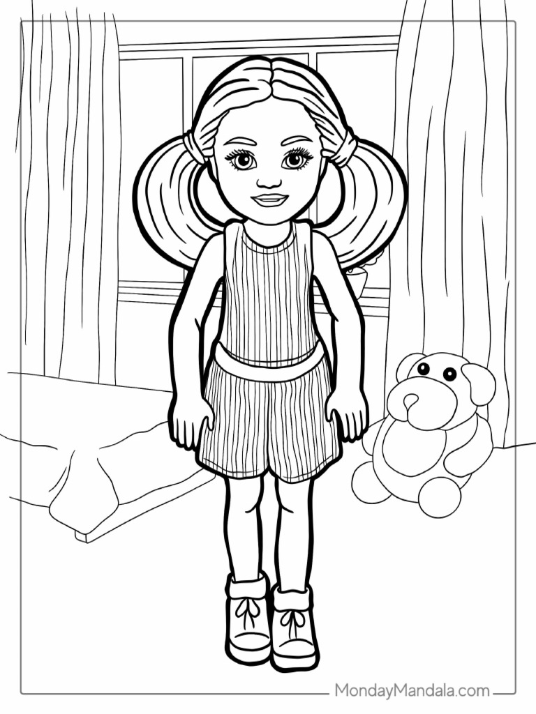 Barbie Kelly Coloring Page For Kids | PDF