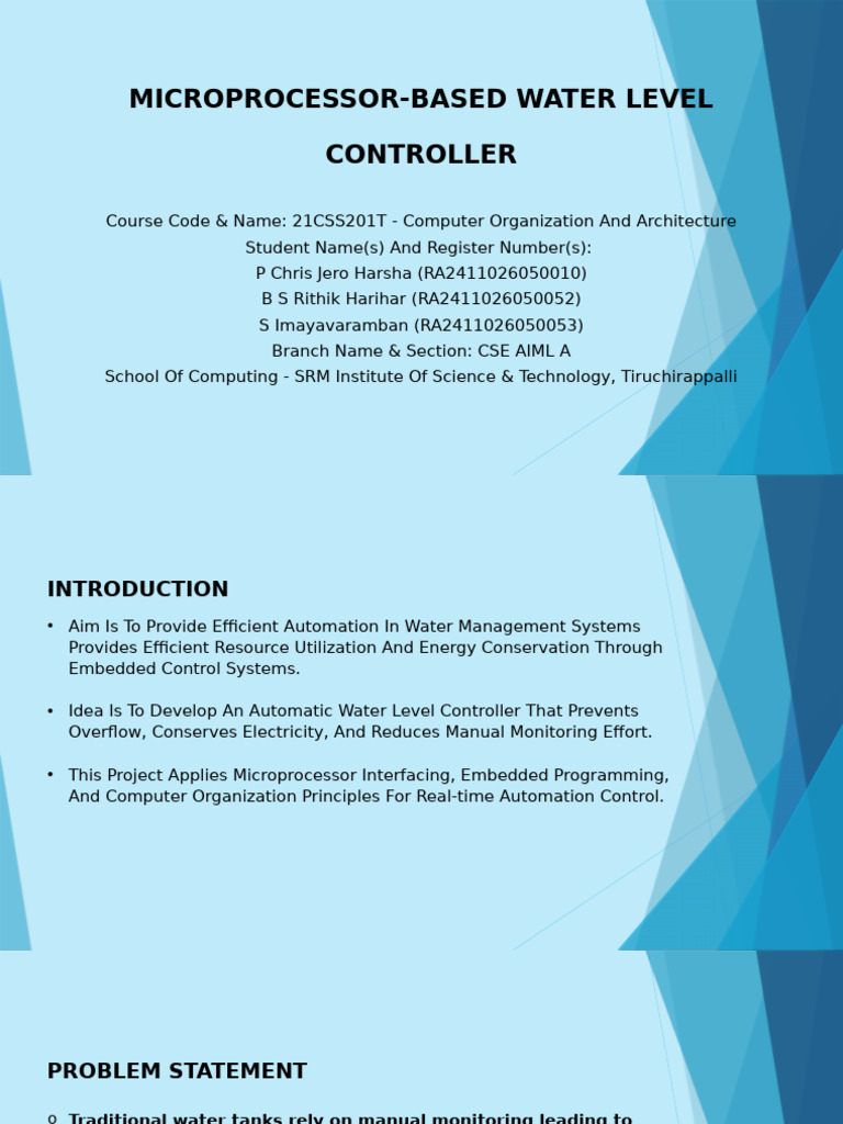 Microprocessor-Based Water Level Controller | PDF | Arduino ...