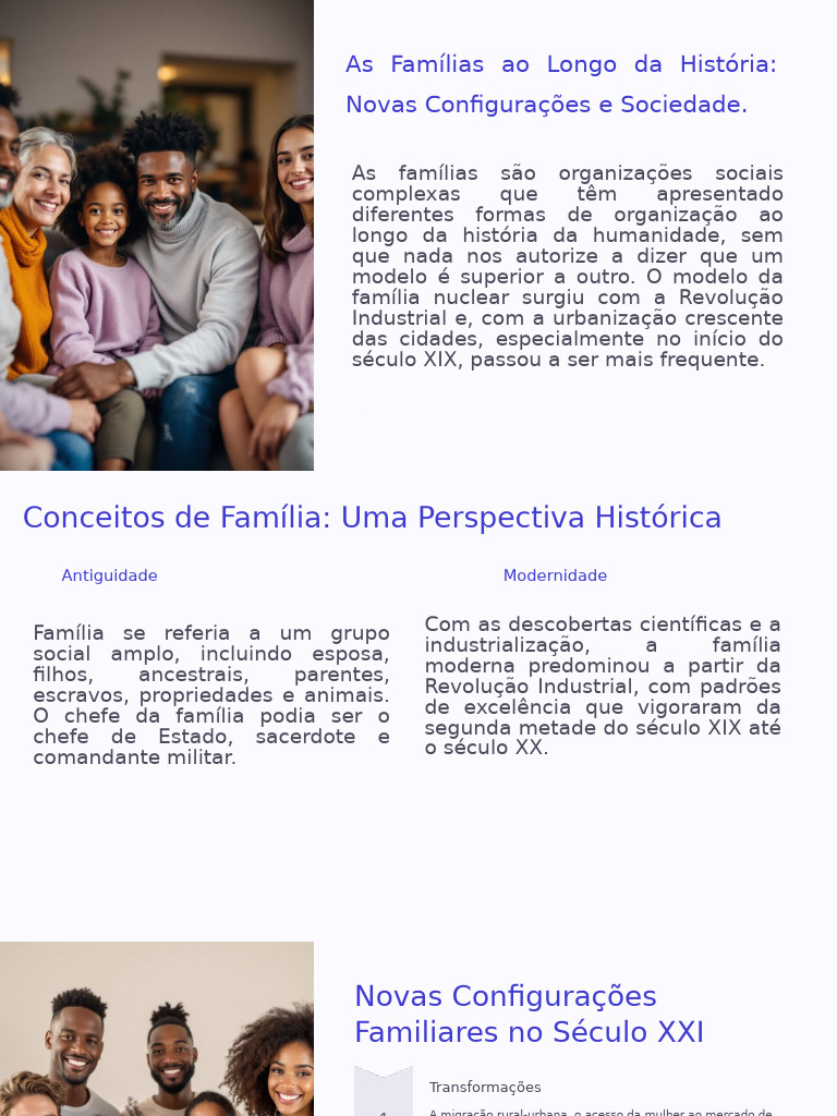Evolução das Famílias na História | PDF | Família | Violência