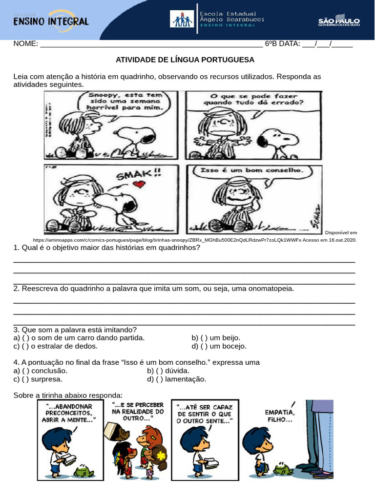 Atividade de Análise de Histórias em Quadrinhos | PDF | Quadrinhos