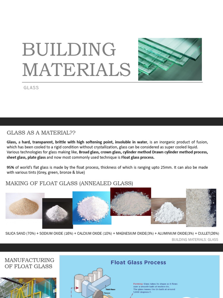 Types and Applications of Glass in Construction | PDF | Glasses | Crafts