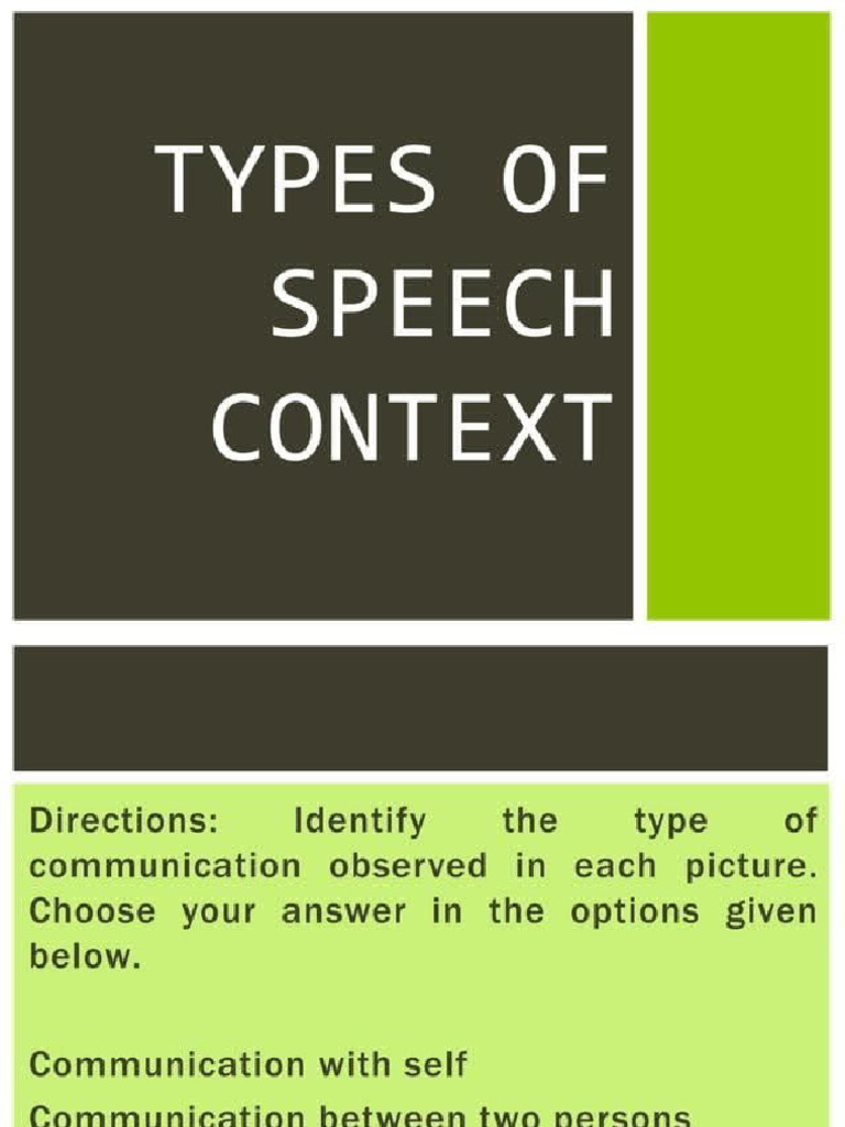 Speech Context and Speech Styles | PDF