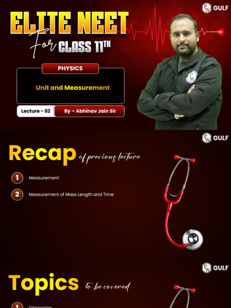 Units and Measurements 02 - Class Notes | PDF