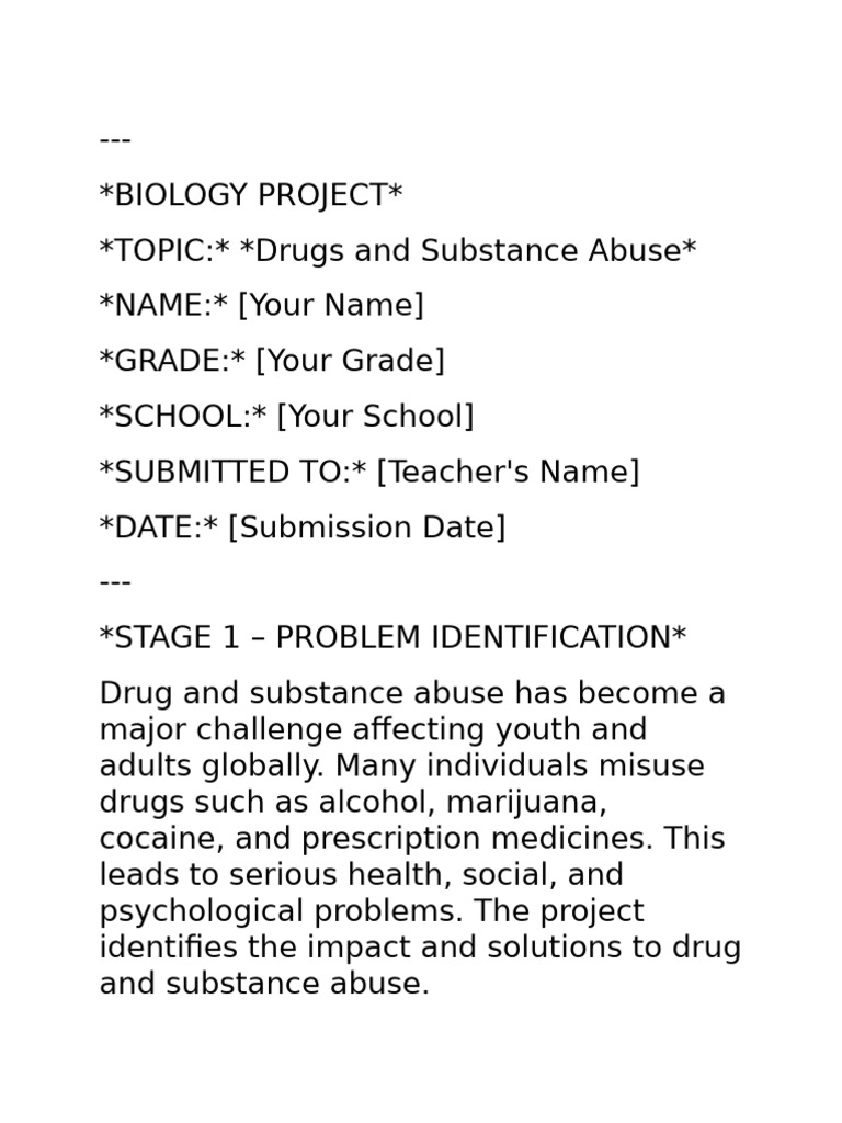 Impact of Drug Abuse on Society | PDF | Substance Abuse | Drug ...