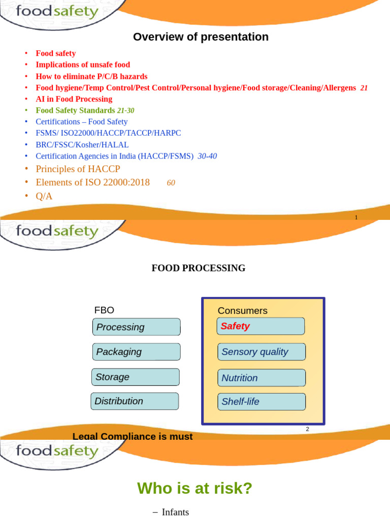 Comprehensive Food Safety Guidelines | PDF | Food Safety | Foodborne ...