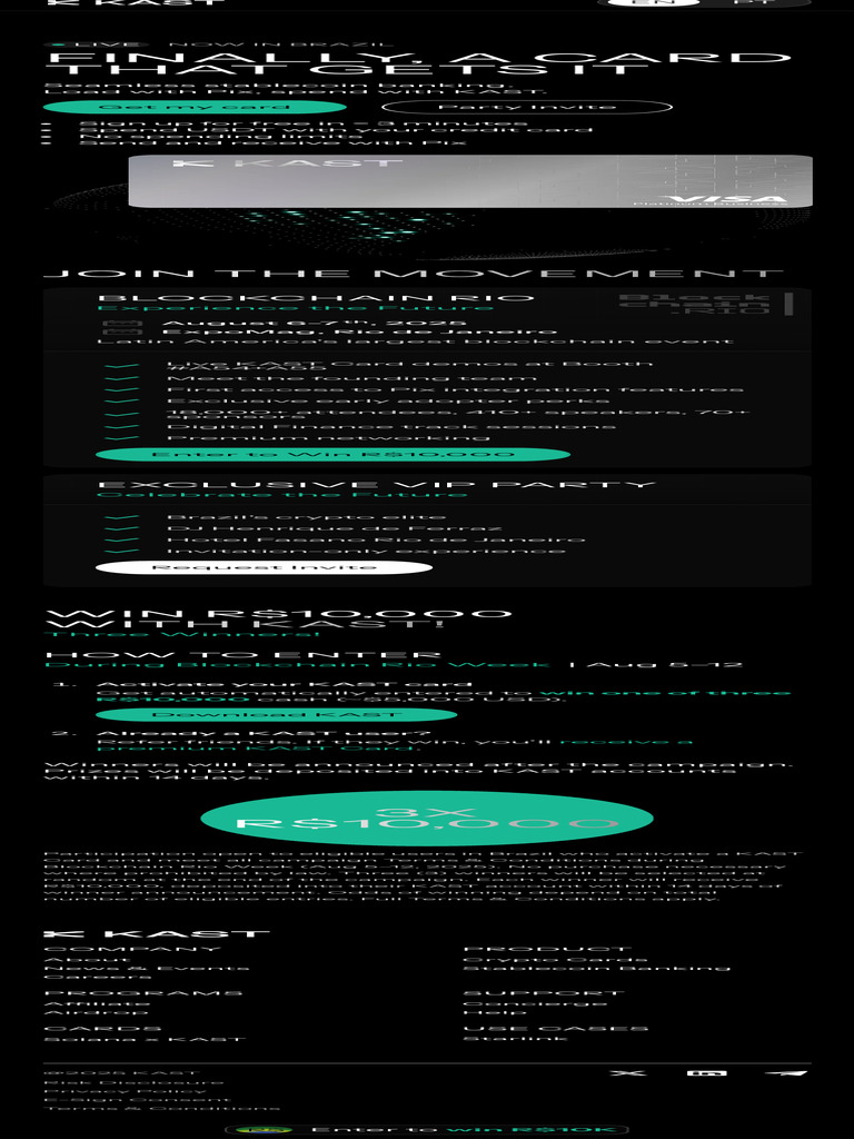 KAST Card - Seamless Crypto Spending KAST Brazil | PDF