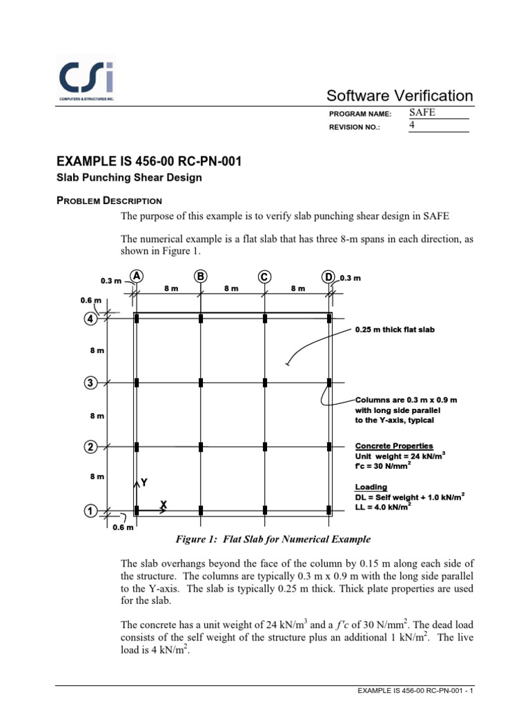 SAFE Slab Punching Shear Verification | PDF | Column | Shear Stress
