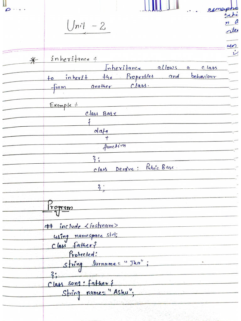 OOPs Unit 2 | PDF