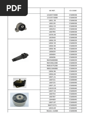 Component Reference Codes List | PDF