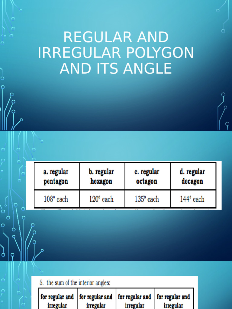 Day 2-Regular and Irregular Polygon and Its Angle | PDF