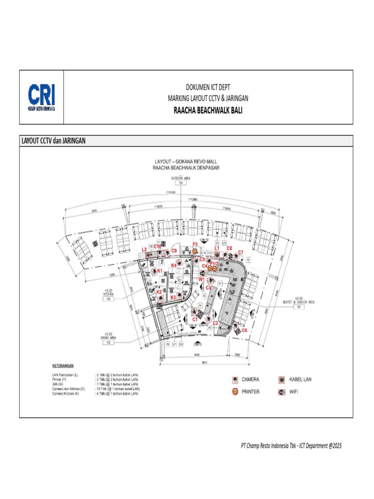 Layout CCTV dan Jaringan Raacha Beachwalk | PDF