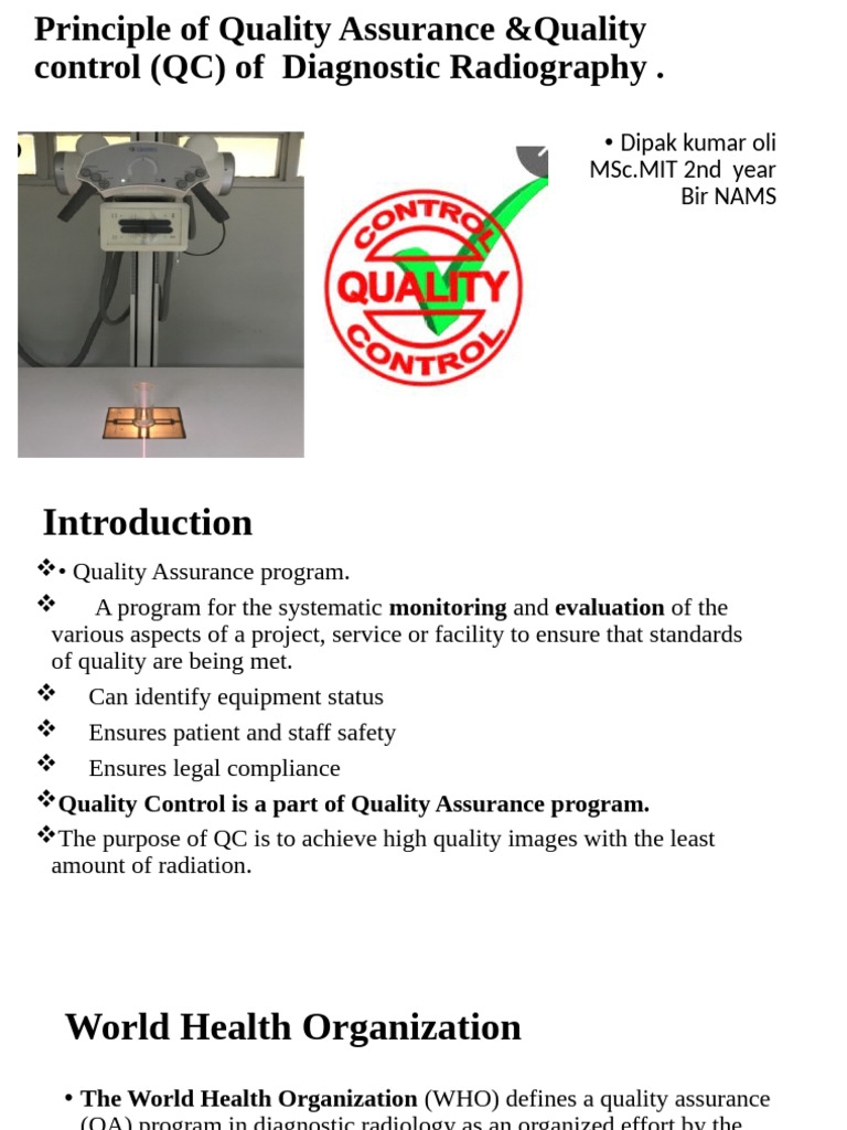Dipak QUALITY CONTROL IN - Radiographic - 31628350 501b 4dd2 9d51 ...