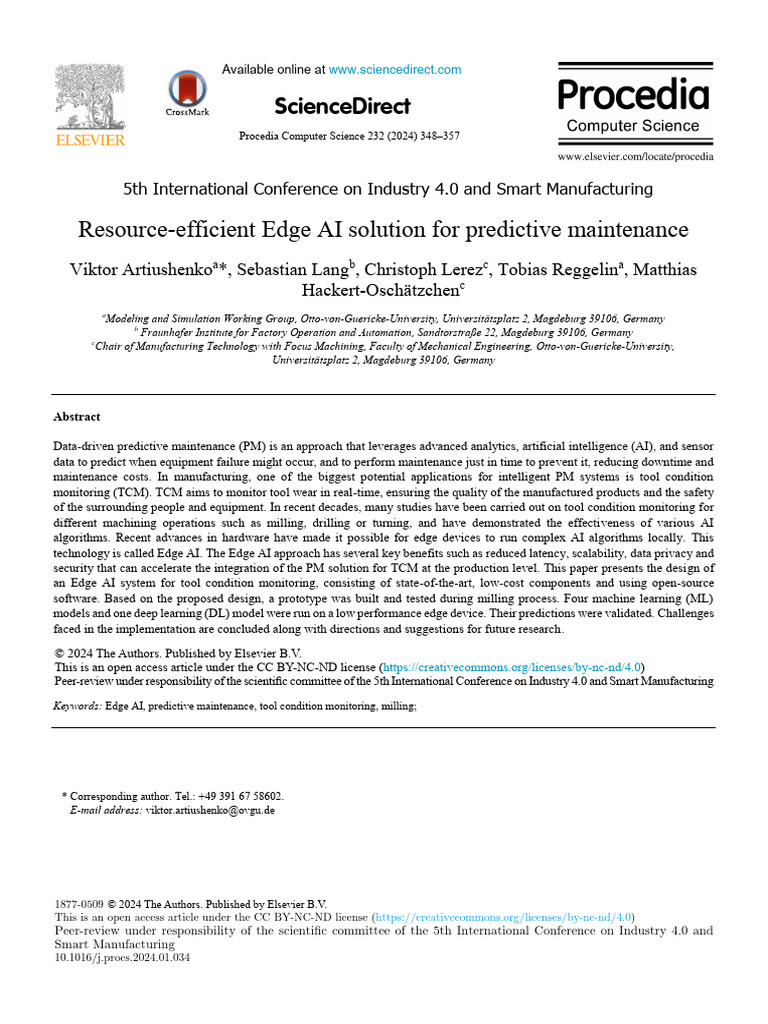 Edge AI for Predictive Maintenance | PDF | Artificial Intelligence ...