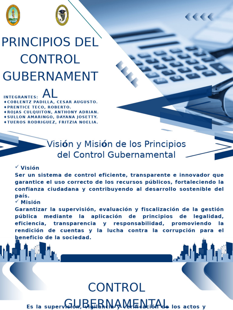 Principios del Control Gubernamental | PDF | Responsabilidad | Gobierno
