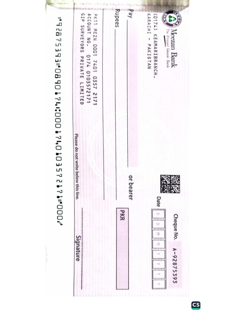 Gip Surveyors Cheque | PDF