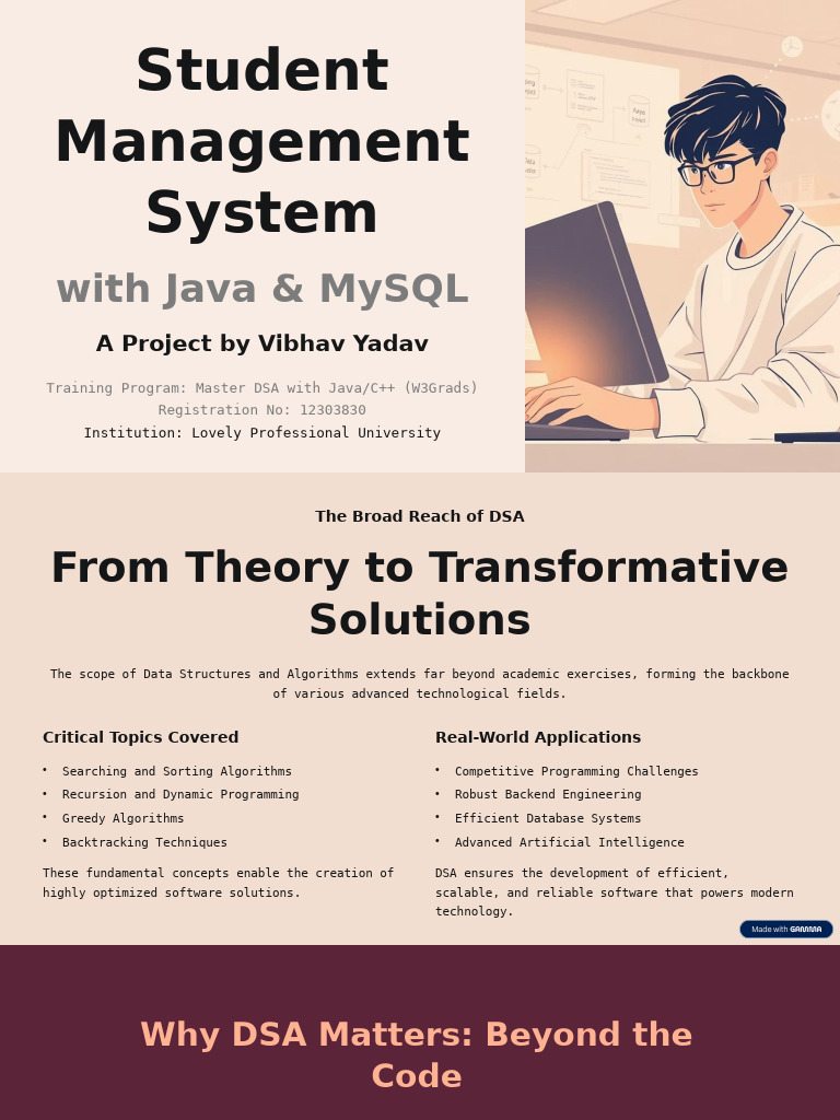 Student Management System in Java & MySQL | PDF | Databases | Password