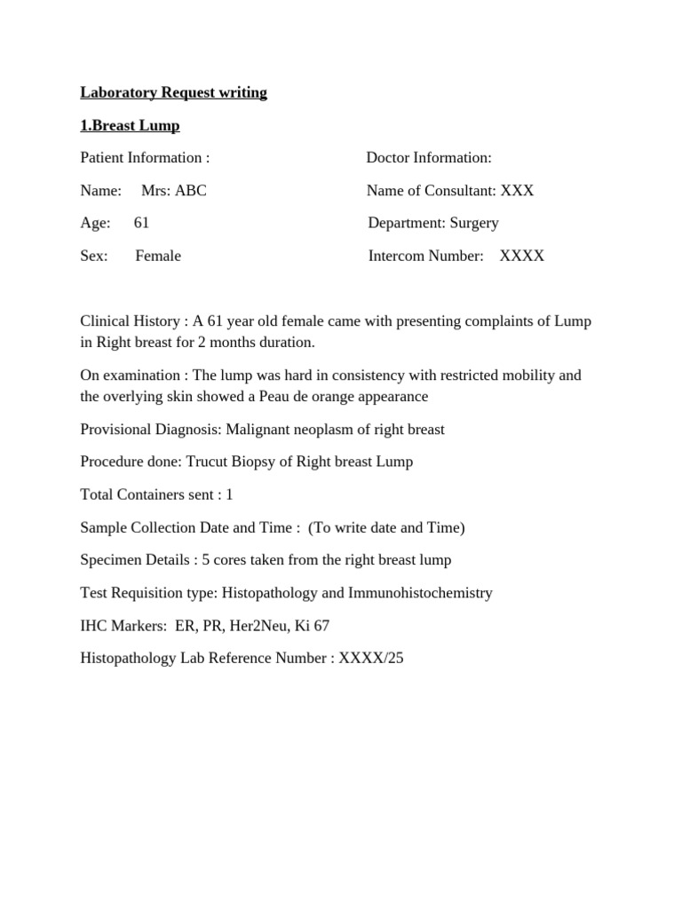 Comprehensive Laboratory Requests Summary | PDF | Diseases And ...