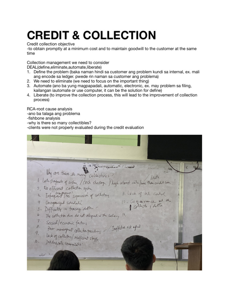 Credit Collection Strategies and Management | PDF | Factoring (Finance ...