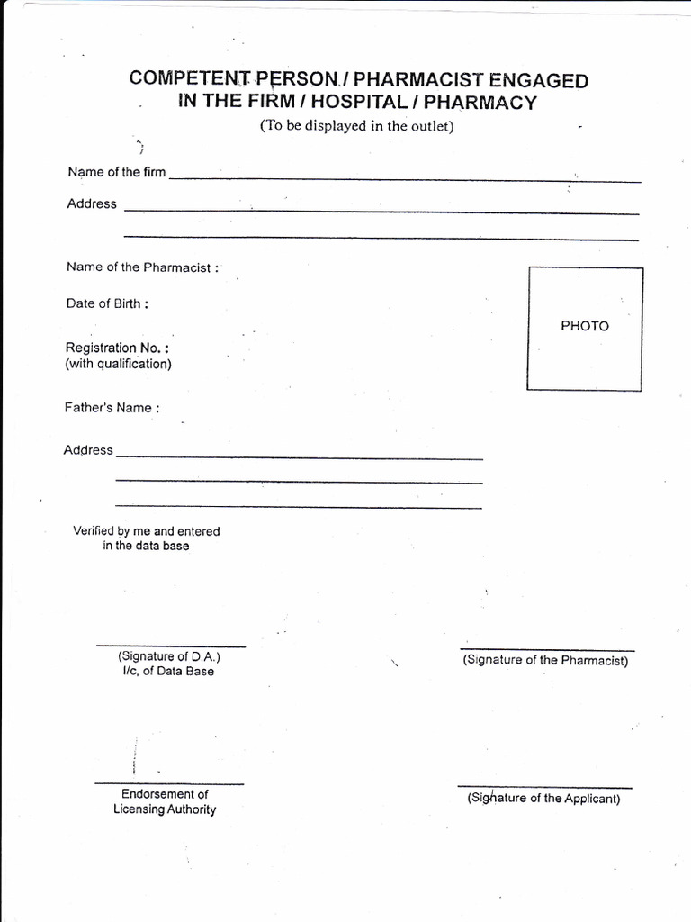 Pharmacist Engagement Verification Form | PDF