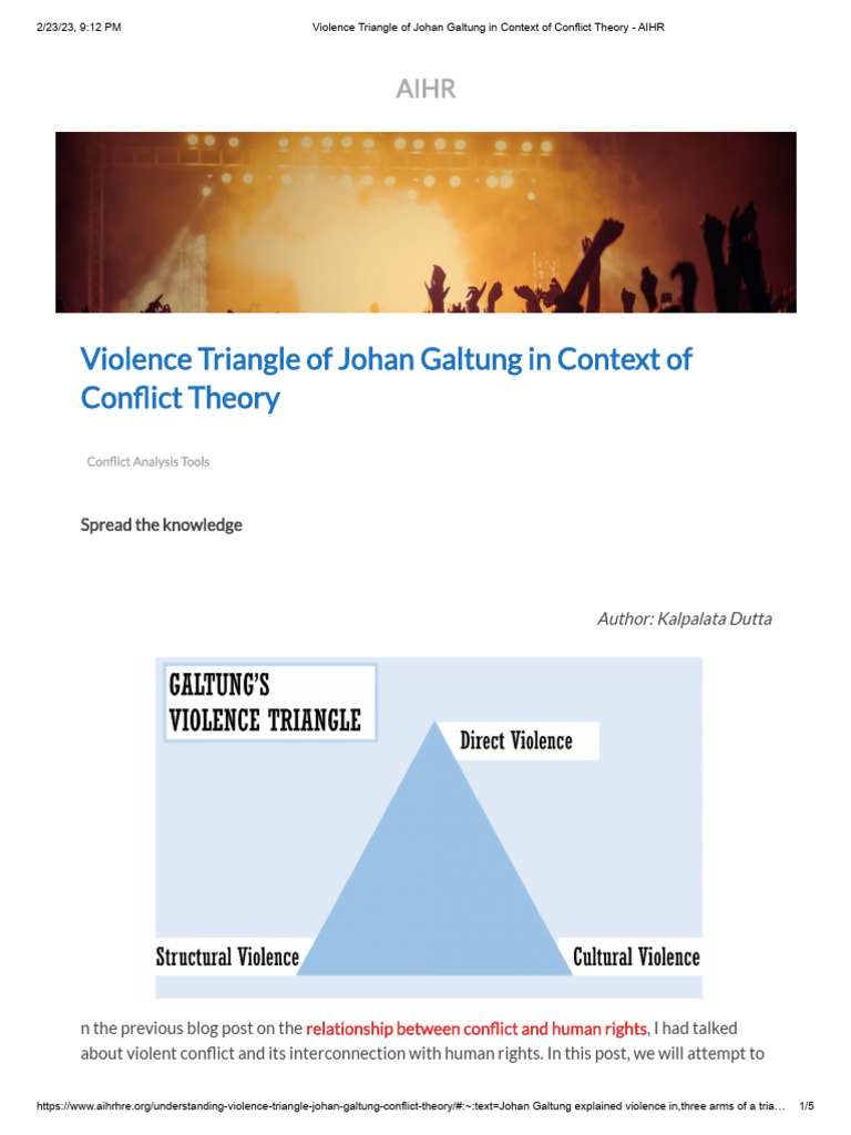 Galtung's Violence Triangle Explained | PDF | Violence | Domestic Violence