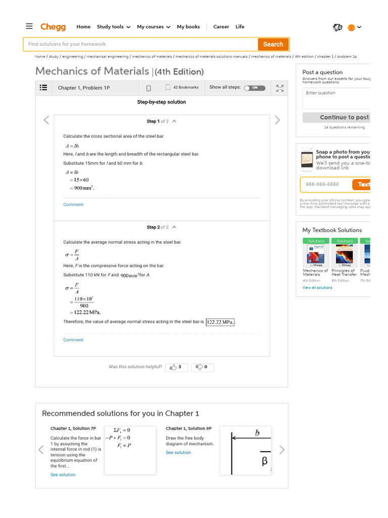 Mechanics of Materials Solutions Guide | PDF | Textbook | Mechanical ...