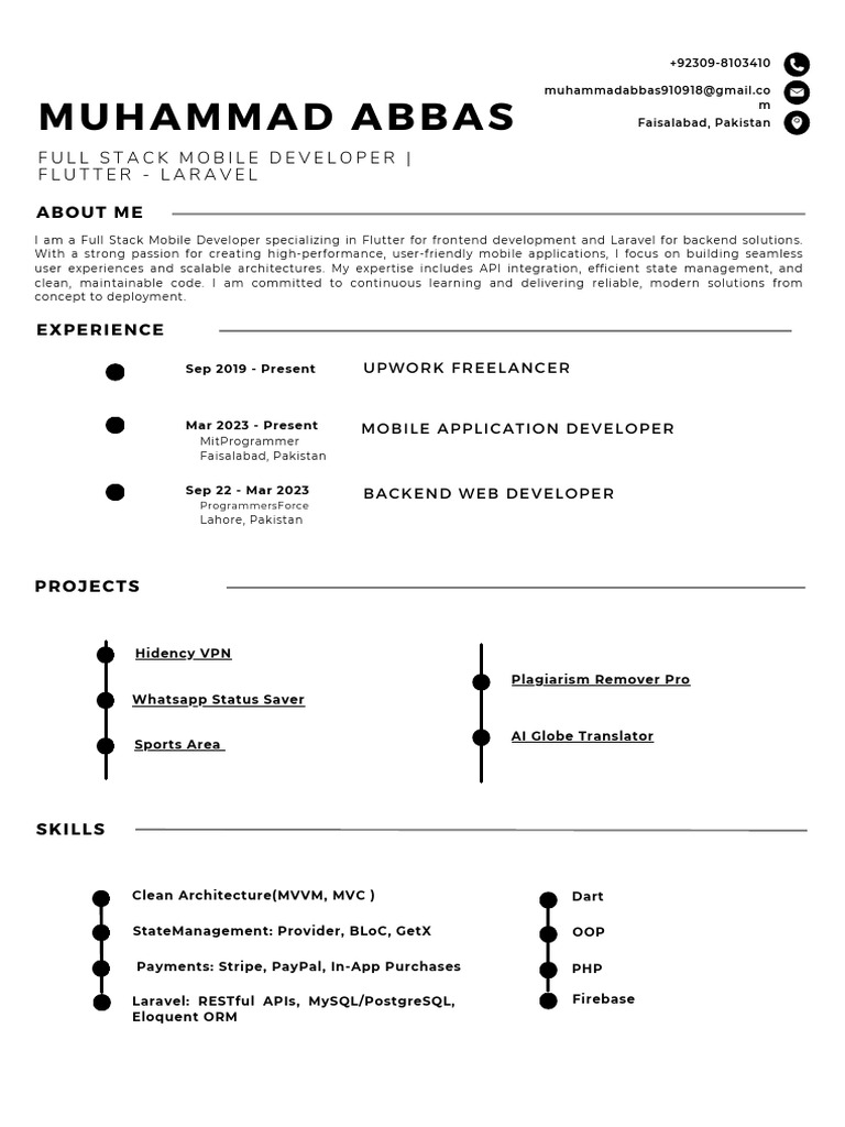 Full Stack Mobile Developer Profile | PDF