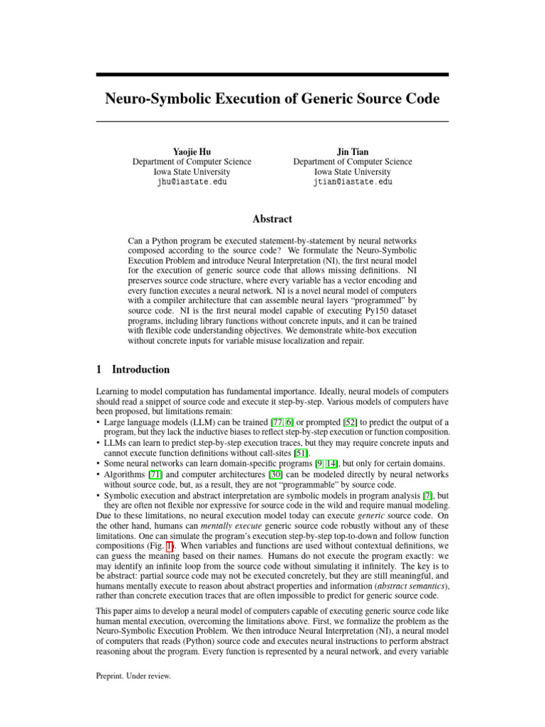 Neuro-Symbolic Execution in Python Code | PDF | Parameter (Computer ...