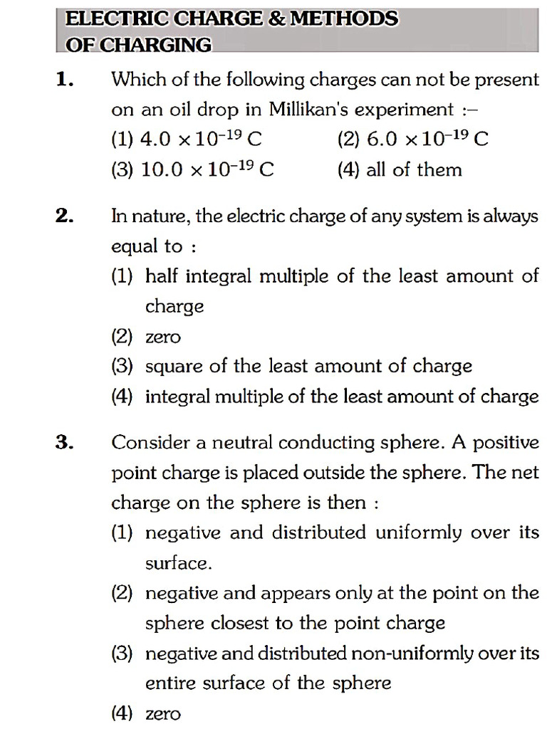 Electrostatics XII Physics Assignment | PDF