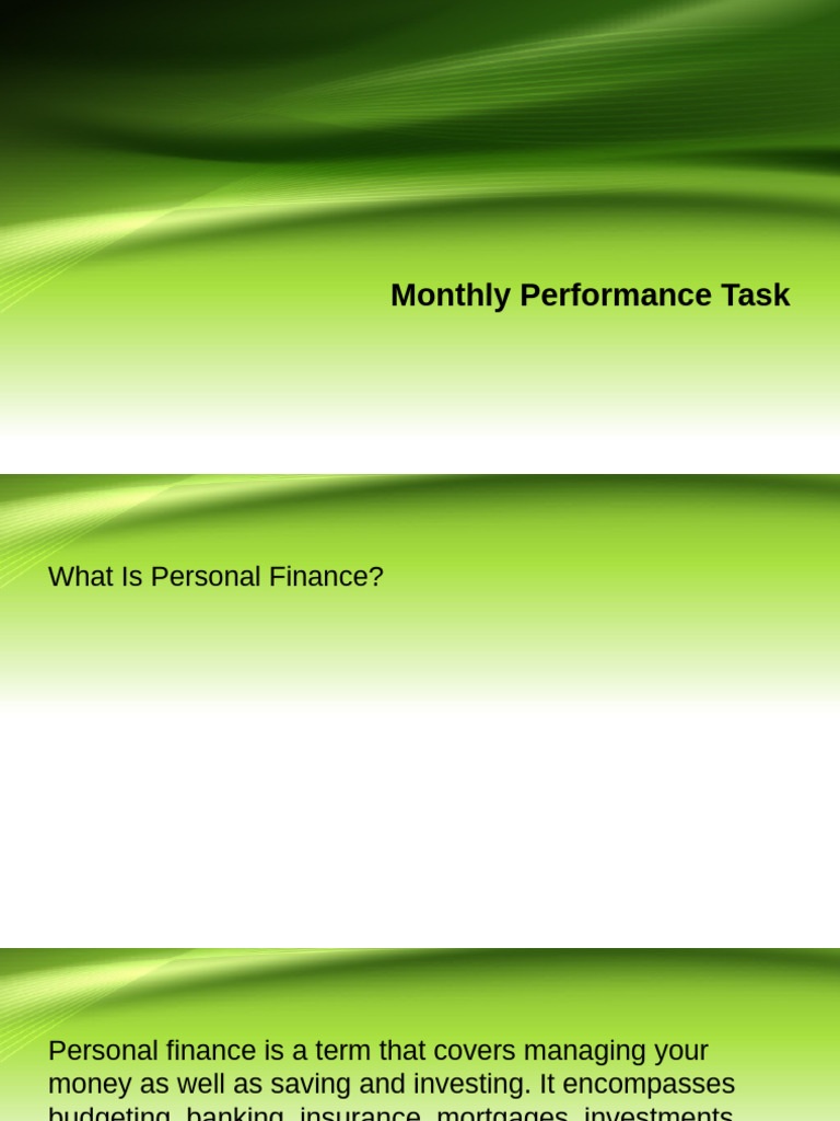 Monthly Performance Task | PDF