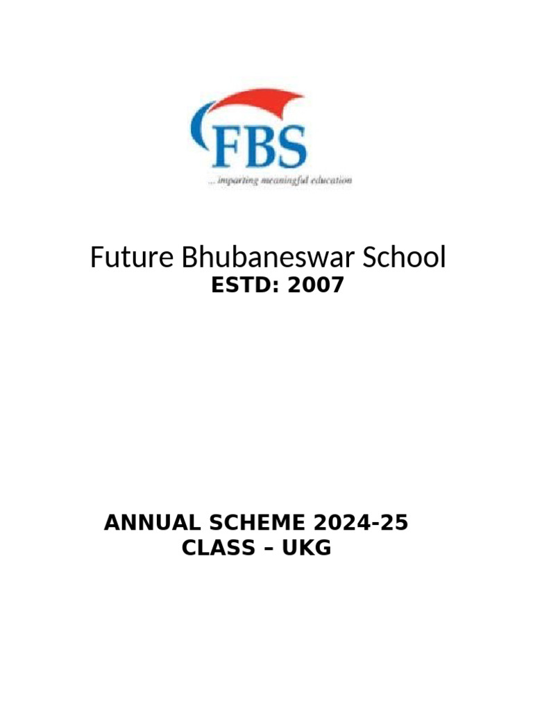 UKG Annual Scheme 2024-25 Overview | PDF | Rhyme | Linguistics