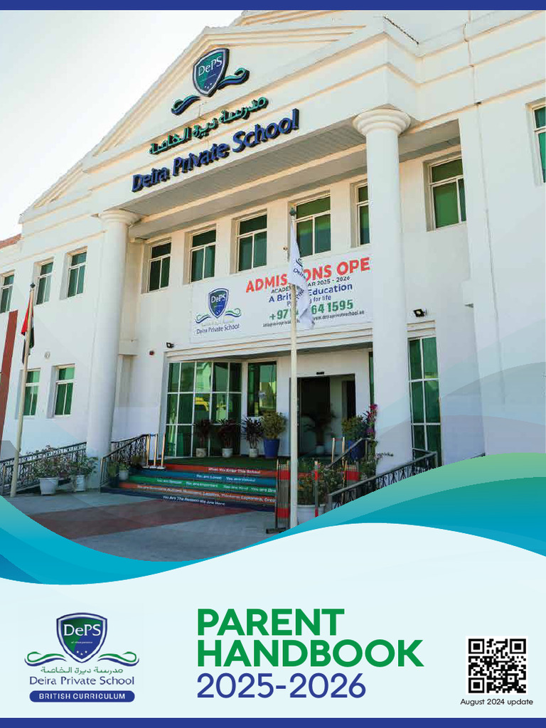 Deira Private School Parent Handbook 2025-26 | PDF | Pencil | Learning