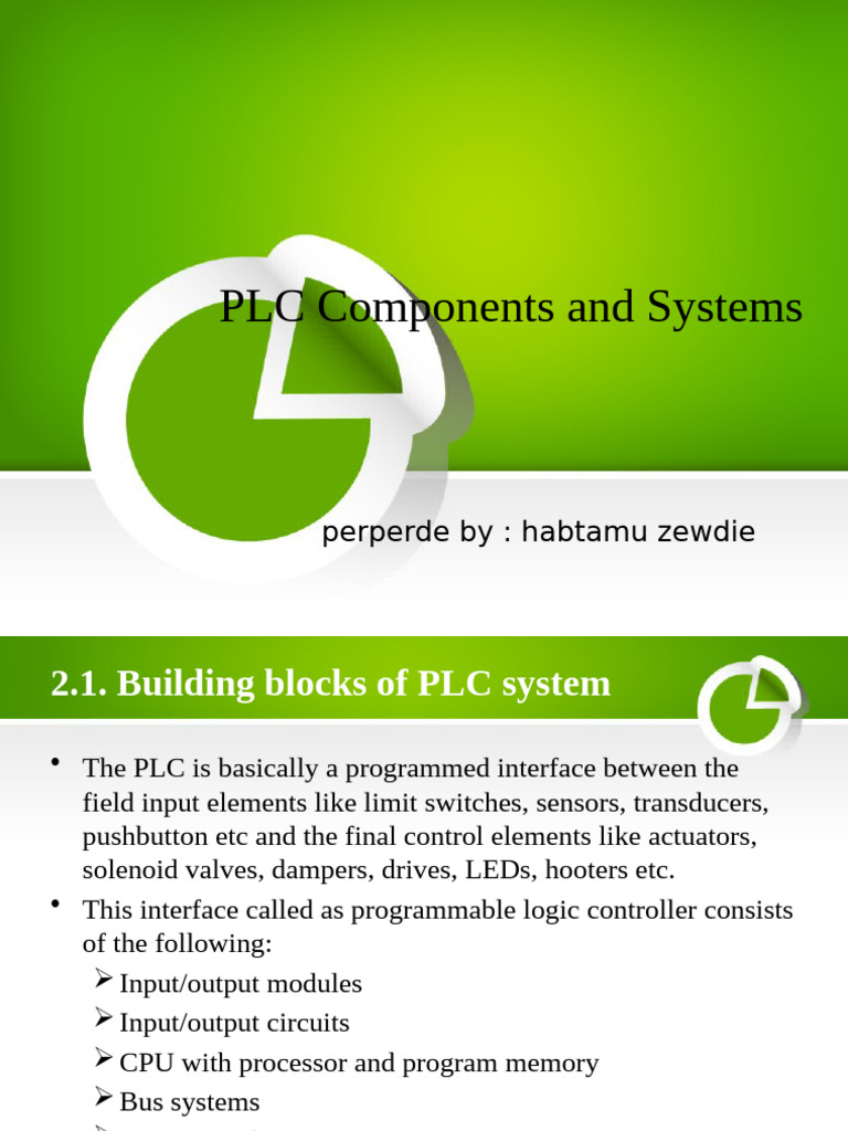 Understanding PLC Components and I/O Systems | PDF | Programmable Logic ...