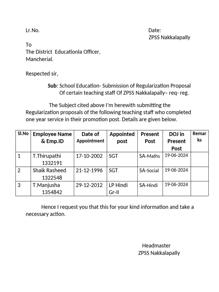 Regularisation Covering Letter | PDF
