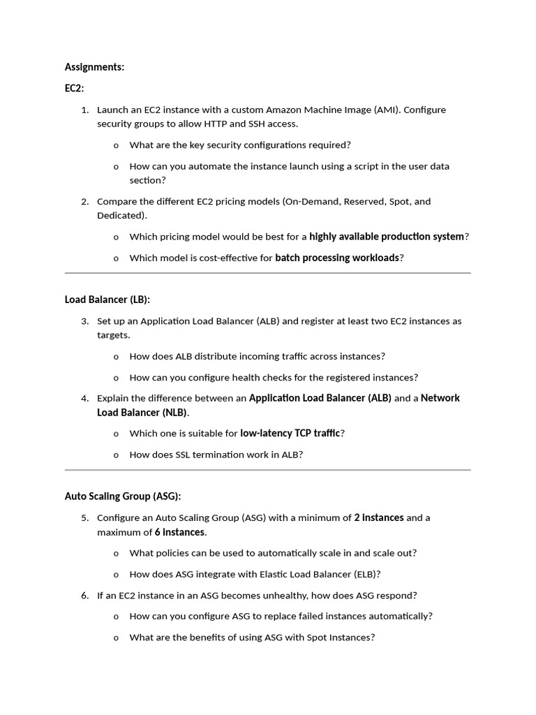 AWS Session 9 EC2 The Backbone of AWS Part 2 | PDF | Load Balancing ...
