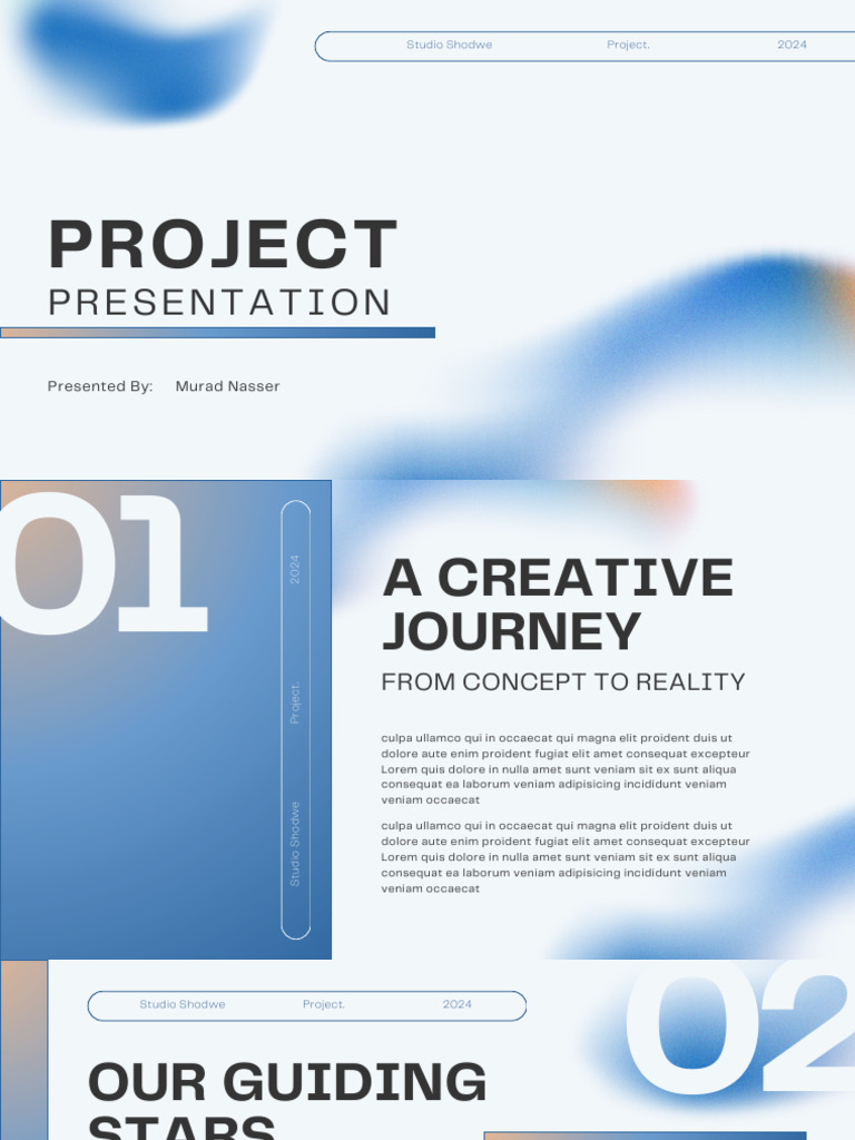 Blue and White Gradient Modern Project Presentation | PDF