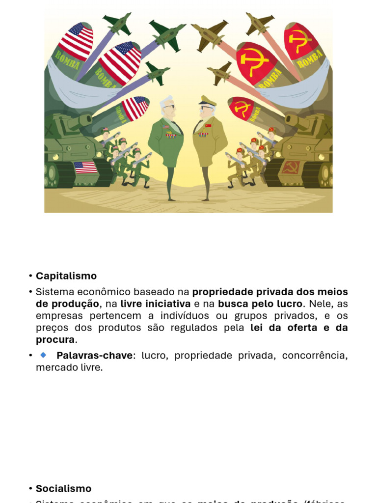 Guerra Fria - Aula 2 - Blocos Capitalistas e Socialistas | PDF