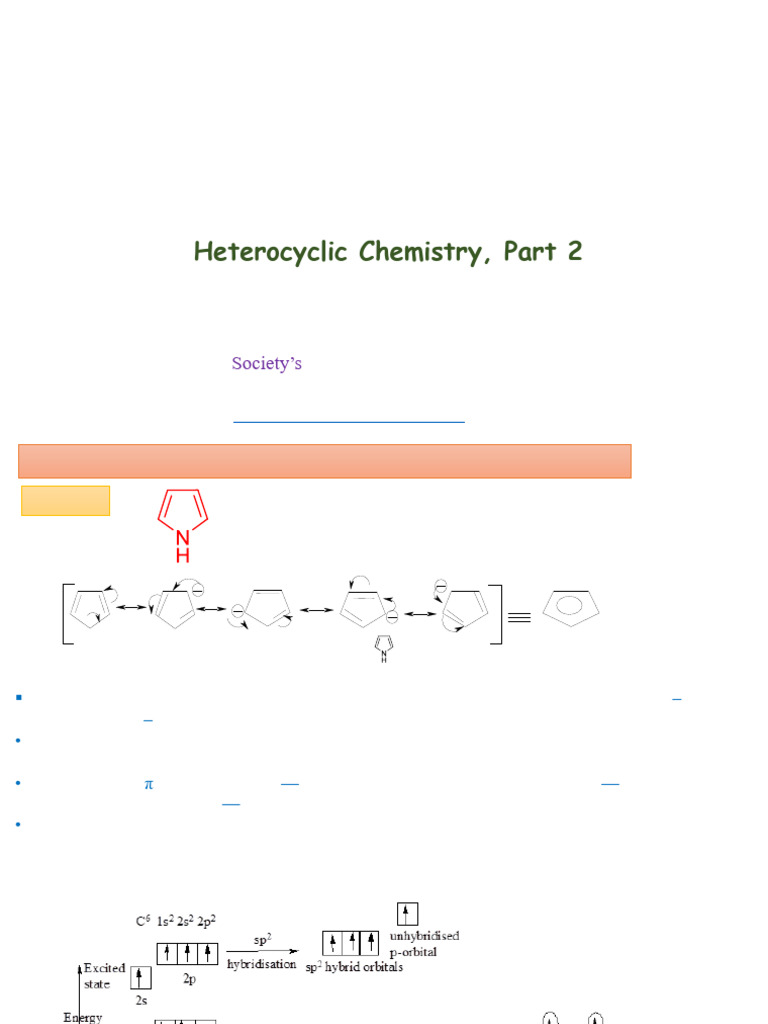 Aromatic Heterocycles: Pyrrole & Pyridine | PDF | Pyridine | Aromaticity