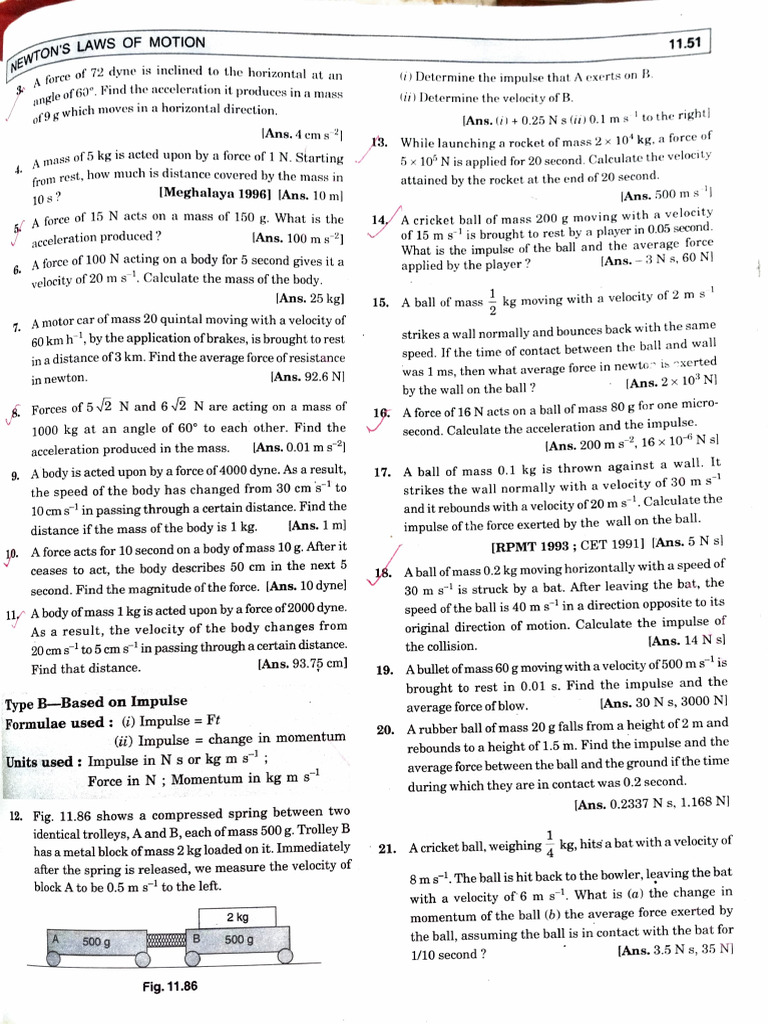 Newton's Laws of Motion Problems | PDF | Force | Momentum