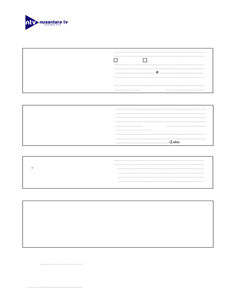 Formulir Permohonan Magang Lengkap | PDF