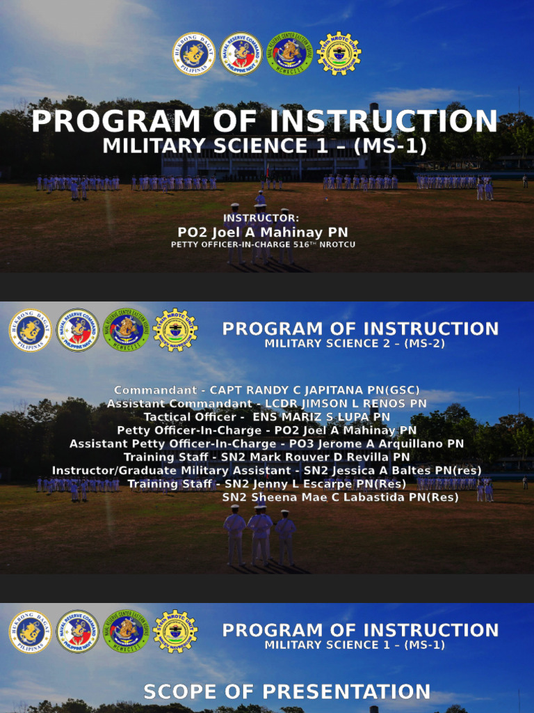 MS-1 Course Overview for Naval Reservists | PDF | Midshipman | Learning